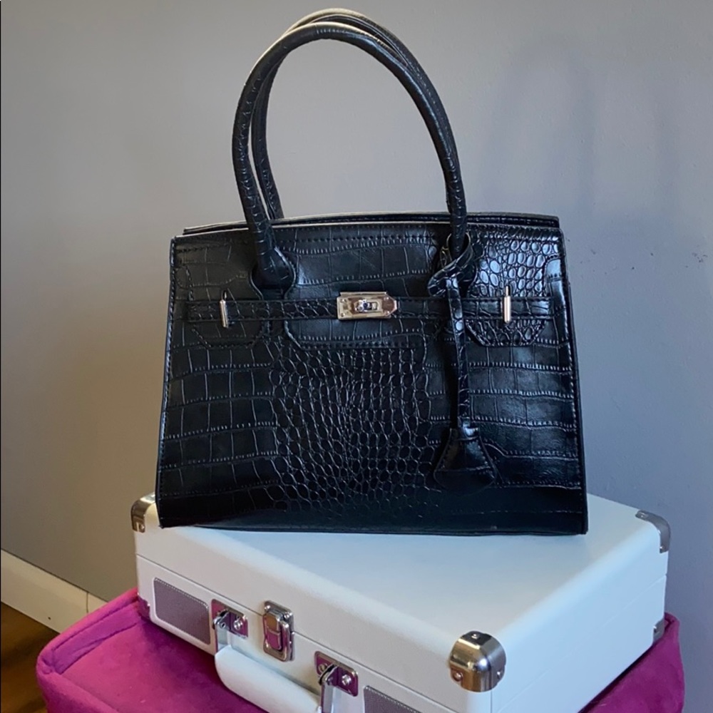Black croc bag Hermès Dupe💕